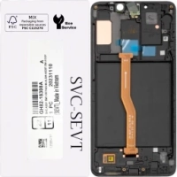 Samsung A920F / Galaxy A9 2018 Frontcover + Lcd + Touch Black Original (Service Pack)