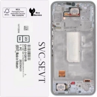 Samsung Galaxy A34 5G / A346B Frontcover + Lcd + Touch Silver / White Original (Service Pack)
