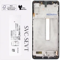 Samsung M536B / Galaxy M53 5G Frontcover + Lcd + Touch Black Original (Service Pack)