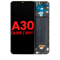 Samsung Galaxy A30 / A305F Frontcover + Lcd (OLED) + Touch Black Grade A+