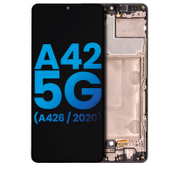 Samsung A426B / Galaxy A42 5G Frontcover + Lcd (OLED) + Touch Black Grade A+ (HQS - WARRANTY AFTER INSTALLATION) .note.