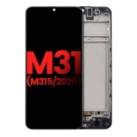 Samsung M315F / Galaxy M31 Frontcover + Lcd (OLED) + Touch Black Grade A+ (HQS - WARRANTY AFTER INSTALLATION) .note.