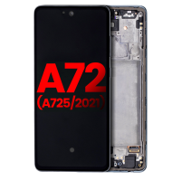 Samsung Galaxy A72 4G / A72 5G / A725F / A726B  Frontcover + Lcd + Touch (NO FINGERPERINT) Black Grade A (HQS - WARRANTY AFTER INSTALLATION) .note.