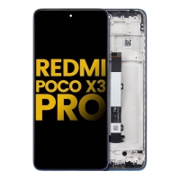 Xiaomi Poco X3 / X3 NFC / X3 Pro Frontcover + Lcd  (IPS) + Touch Blue Grade A