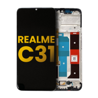 Realme C31 Frontcover + Lcd (IPS) + Touch Black Grade A