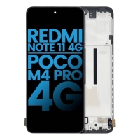 Xiaomi Redmi Note 11 4G / Note 11 NFC Frontcover + Lcd (OLED) + Touch Black Grade A+