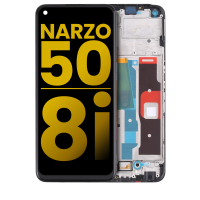 Realme 8i Frontcover + Lcd (IPS) + Touch Black Grade A