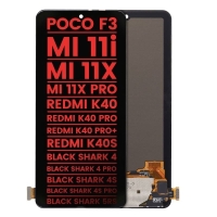 Xiaomi Poco F3 / F4 / Mi 11i / Mi 11X / Mi 11X Pro Lcd (OLED) + Touch (NO FRAME) Black Grade A (HQS - WARRANTY AFTER INSTALLATION) .note.