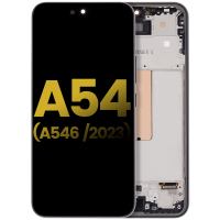 Samsung A546B / Galaxy A54 5G Frontcover + Lcd (NO FINGERPRINT) + Touch + (VIBRATION) Black Grade A (HQS - WARRANTY AFTER INSTALLATION) .note.