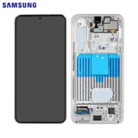 Samsung Galaxy S22 5G / S901B Frontcover + Lcd + Touch White / Cream / Sky Blue Original (Service Pack)