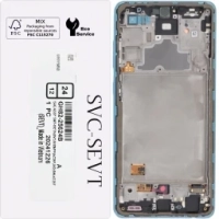 Samsung Galaxy A72 4G / A72 5G / A725F / A726B Frontcover + Lcd Blue Original (Service Pack)