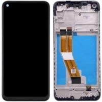 Samsung M115F / Galaxy M11 Frontcover + Lcd  + Touch Black Original (Service Pack)