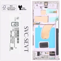 Samsung Galaxy S23 Ultra 5G / S918B Frontcover + Lcd + Touch LEVANDER / LIGHT PINK  Original (Service Pack)