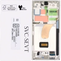 Samsung Galaxy S23 Ultra 5G / S918B Frontcover + Lcd + Touch CREAM / BEIGE Original (Service Pack)