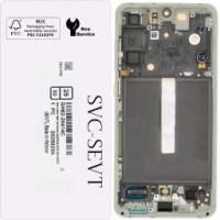 Samsung S21 FE 5G / G990B Frontcover + Lcd + Touch Green Original (Service Pack)