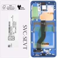 Samsung Galaxy S20 Plus / G985F / G986B Frontcover + Lcd + Touch Aura Blue Original (Service Pack)