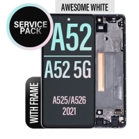 Samsung Galaxy A52 4G / A525F / A52 5G / A526B Frontcover + Lcd White Original (Service Pack)