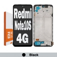 Xiaomi Redmi Note 10 4G / Note 10S Frontcover + Lcd + Touch  REFURB. (as New) Black Original