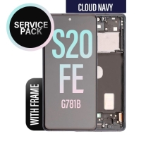 Samsung Galaxy S20 FE / G780F / G781B Frontcover + Lcd + Touch Blue / Black Original (Service Pack)