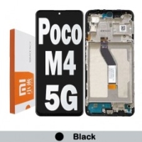 Xiaomi Poco M4 5G Frontcover + Lcd + Touch Black Original (Service Pack)
