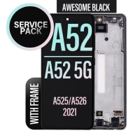 Samsung Galaxy A52 4G / A525F / A52 5G / A526B Frontcover + Lcd Black Original (Service Pack)