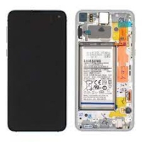 Samsung Galaxy S10e / G970F Frontcover + Lcd + Touch + BATTERY White Original (Service Pack)