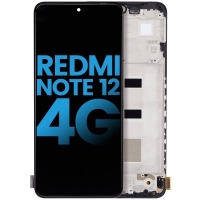 Xiaomi Redmi Note 12 4G Frontcover + Lcd (OLED) + Touch Black Grade A+