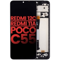 Xiaomi Redmi 12C Frontcover + Lcd  + Touch Black Grade A