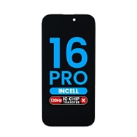 iPhone 16 Pro Lcd  (120Hz) + Touch Black Compatible / OEM (WARRANTY AFTER INSTALLATION) .note.
