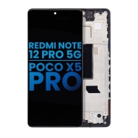 Xiaomi Redmi Note 12 Pro 5G / Poco X5 Pro 5G Frontcover + Lcd (OLED) + Touch Black Grade A+