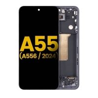 Samsung Galaxy A55 5G / A556B Frontcover + Lcd   + Touch (NO FINGERPRINT) Black / Navy Grade A (HQS - WARRANTY AFTER INSTALLATION) .note.