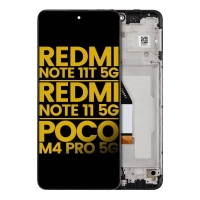 Xiaomi Poco M4 Pro 5G / Redmi Note 11S 5G / Note 11T 5G Frontcover + Lcd (IPS) + Touch Black Grade A
