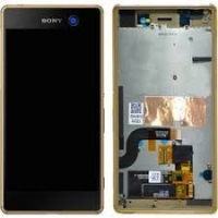 Sony Xperia M5 / E5603 Frontcover + Lcd + Touch Gold Original (Service Pack)