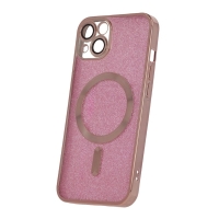 iPhone 13 Silicone Glitter Chrome Magsafe Pink