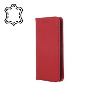 iPhone 14 Pro Max Book Genuine Leather Sunshine Case Red
