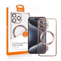 iPhone 14 PRO Silicone Vmax Magsafe Electroplating Case Rose Gold