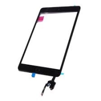 iPad Mini 3 Touch + Home + IC + Adhesive Tape Black Grade A