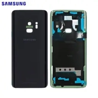 Samsung Galaxy S9 / G960F Battery Cover + Camera Lens Black Original (Service Pack)