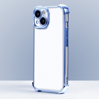 Samsung Galaxy S25 Ultra 5G / S938B Silicone Antishock Chrome Case Blue