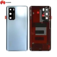Huawei P40 Battery Cover + Camera Lens Silver Original (Service Pack)