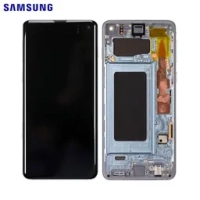 Samsung Galaxy S10 / G973F Frontcover + Lcd + Touch BLUE Original (Service Pack)
