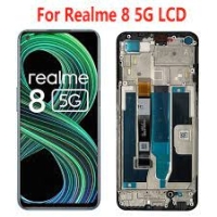 Realme 8  5G Frontcover + Lcd (IPS) + Touch Black Grade A