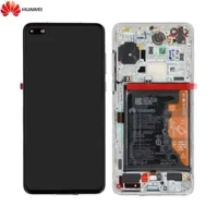 Huawei P40 Frontcover + Lcd + Touch White Original (Service Pack)