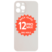 iPhone 12 Pro Max Big Camera Hole Back Cover SILVER / WHITE Grade A