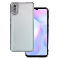 Xiaomi Redmi 9A Silicone Crystal Diamond 2mm Case Transparent / Black