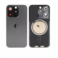 iPhone 15 Pro Back Cover Magsafe + Camera Lens + NFC Black / Grey Grade A