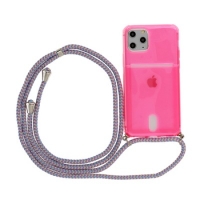iPhone 11 Silicone Strap Fluo Neck Pink