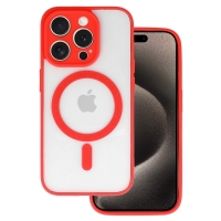 iPhone 12 Pro Silicone Acrylic Color MAGSAFE Case Red