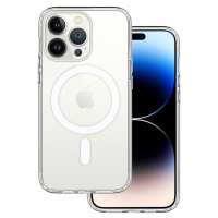 iPhone 15 Silicone Acrylic MAGSAFE Case Transparent
