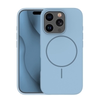 iPhone 16e Silicone Thin MAGSAFE Case Light Blue